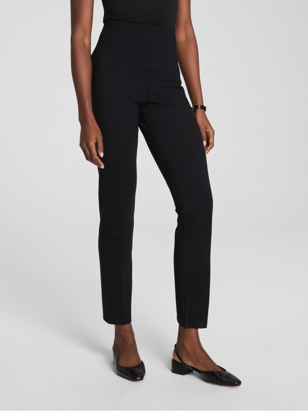 SPANX Black Slim Pull-On Chinos